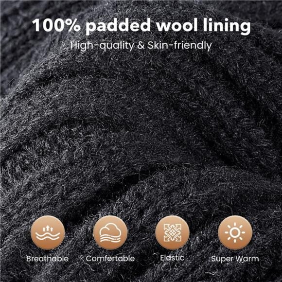 Winter Headbands for Women 3-Pack - Wool Knit Ear Warmers - Picture 2 of 8